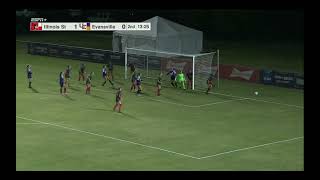 Evansville vs Illinois St W 101724  PA Decision  76th Minute [upl. by Nylrahs]