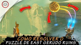 Zelda Breath of the Wild Como resolver o puzzle de East Gerudo Ruins  super dica PTBR [upl. by Henryk]