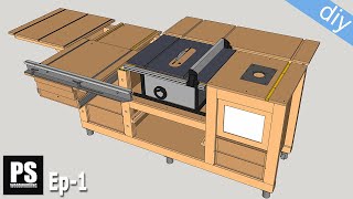 DIY Mobile Workbench with Table Saw amp Router Table  Ep 1 [upl. by Carlynn583]