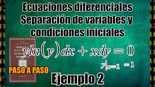 Ecuaciones Diferenciales Variables Separables Condiciones Iniciales Ejemplo 2 Problema 88 Makarenko [upl. by Aiuqat921]