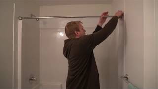 HOW TO EASILY INSTALL A SHOWER CURTAIN BAR [upl. by Hpotsirhc]