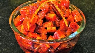 गाजराच लोणचं  Gajracha Loncha  Gajar Ka Achar  Instant Carrot Pickle  madhurasrecipe [upl. by Nonah]