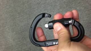 TUPA Rock Climbing Auto Locking  Carabiners Matt Black [upl. by Wilde]