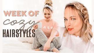 A Full Week of Cozy Hairstyles  Kayley Melissa [upl. by Parry]