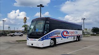 Coach USA Bus  MCI J4500 highway seated coach mid trip [upl. by Radke]