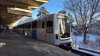 Sweden Stockholm subway ride from Västertorp to Fruängen [upl. by Ytsim]