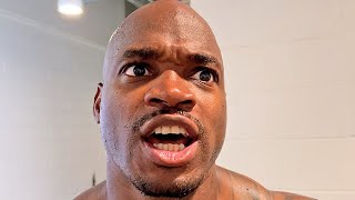 ADRIAN PETERSON AFTER BEING KNOCKED OUT BY LEVEON BELL WANTS REMATCH  DETAILS WHY KO HAPPENED [upl. by Etnuahs]