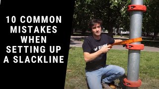 How to set up a slackline  10 most common beginner mistakes [upl. by Lynd]