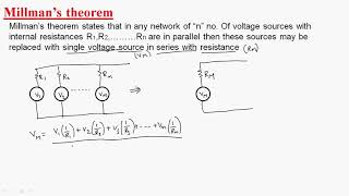 Millmans theorem  Circuits amp Systems  Lec29 [upl. by Aital]