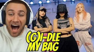 THEY ARE BADASS GIDLE  MY BAG LYRICS  Choreography Practice Video  REACTION [upl. by Lered]