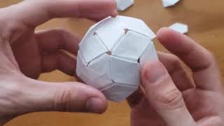 Putting the Golden Rhombus Module together Rhombic Triacontahedron ep 3 [upl. by Azirb934]