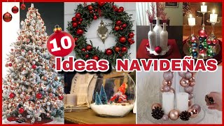 DIY  10 ADORNOS NAVIDEÑOS CASEROS  DECORACION NAVIDEÑA HECHA A MANO  NatyGloss [upl. by Cock]