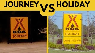 KOA Campgrounds KOA Journey vs KOA Holiday  Wait What [upl. by Anigger]