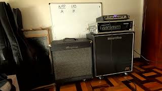 Bass Amps Ampeg PF500 x Hartke LH500  Cabs Ampeg PF210HE x Hartke AK410 [upl. by Nowaj]