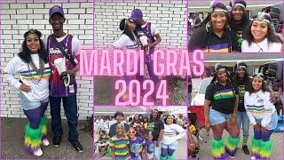 Bourbon Street Revelry Mardi Gras Madness in Baldwin Louisiana 2024 [upl. by Rehposirhc]