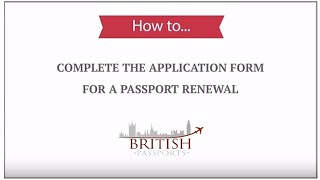 Passport Renewal How to Complete the Application Form [upl. by Campagna]