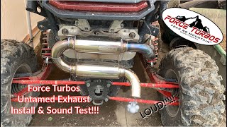 RZR RS1 Force Turbos Custom Untamed Exhaust Install [upl. by Niraa]