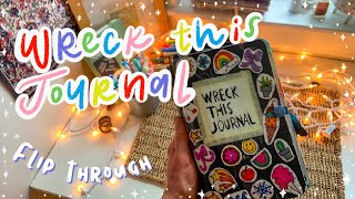 MY COMPLETE WRECK THIS JOURNAL  finished wreck this journal flip through no talking [upl. by Kcirddec]