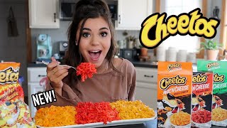 NEW Cheetos MAC N CHEESE Flamin Hot Jalapeño amp Cheesy REVIEW [upl. by Ehcrop]