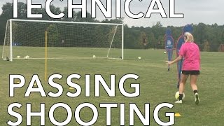 Technical Soccer Drills  Footwork  Passing And Shooting [upl. by Eremaj]