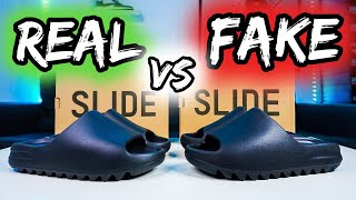 ⚠️REAL vs FAKE REPLICAUA YEEZY SLIDE  ONYX ⚠️ APRENDE A DISTINGUIRLAS [upl. by Torr]