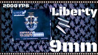 Liberty Ultra Defense 9mm 50 gr JHP Gel Test Halo Point HD [upl. by Lynch638]