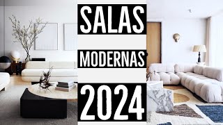 50 SALAS MODERNAS  DECORACIÓN DE INTERIORES 2024  TENDENCIAS ESTILOS Y DISEÑOS [upl. by Elaval]