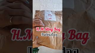 My First HampM Sling Bag Unboxing😍✨Cute Pink Bagmyntraslingbagshorts [upl. by Anderegg]