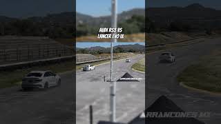 Audi RS3 vs Lancer EVO IX arrancones [upl. by Ara]