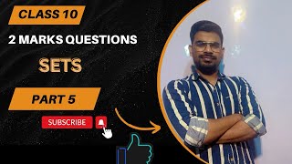 Class 10  Maths  2 marks Important Questions  Sets  Part 5  AJ Educational Academy [upl. by Eiznek568]