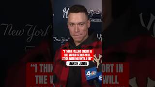 Aaron Judge after the Yankees World Series loss to the Dodgers via snytv [upl. by Bala]