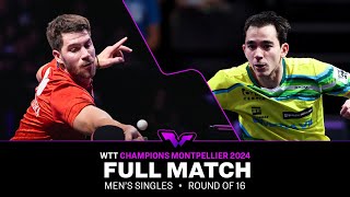 FULL MATCH  Patrick Franziska vs Hugo Calderano  MS R16  WTTMontpellier 2024 [upl. by Ahsekan837]