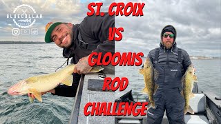 ST CROIX VS GLOOMIS ROD CHALLENGE FALL WALLEYE [upl. by Felice197]