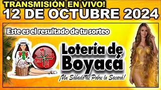 Resultado LOTERIA DE BOYACA del SÁBADO 12 de octubre 2024 [upl. by Foushee]