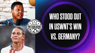 Who stood out in USWNTs 4 1 victory over Germany  The Cooligans [upl. by Sky]