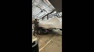 Shrink wrapping a bass boat [upl. by Ellenor]