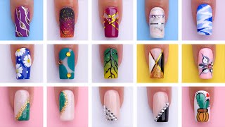 15 Simple Nails Art Tutorial  New Nails Art Design  Olad Beauty [upl. by Perusse]