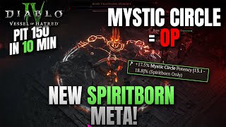 NEW SPIRITBORN META AGAIN  MYSTIC CIRCLE  OP Speedfarm Pit 150 Vessel of Hatred Diablo 4 [upl. by Gustavo897]