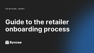 Guide to The Retailer Onboarding Process  Shopify  Help Center [upl. by Hardman]