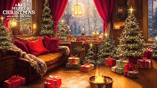 Relaxing Christmas Ambience 🎁 Heavenly Christmas Music 2024 Christmas Fireplace [upl. by Banquer]