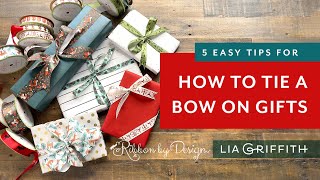 5 Easy Tips for How to Tie a Bow on Gifts [upl. by Grannias]