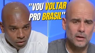 OLHA A REAÇÃO DO GUARDIOLA AO DESCOBRIR QUE FERNANDINHO VAI VOLTAR PRO BRASIL [upl. by Torry]