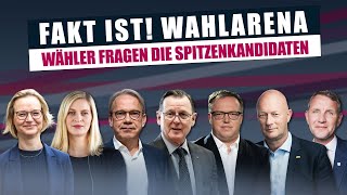 Wahlarena Thüringen  Wähler fragen die Spitzenkandidaten  Fakt ist  MDR [upl. by Ilujna]