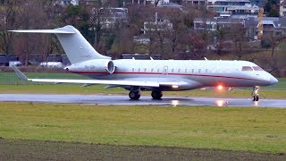 Bombardier Global 6000 VistaJet 9HIGH TakeOff at Bern [upl. by Nelan]