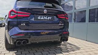 dÄHLer  X3 M40i  Sport Exhaust System with 2 exhaust valves  Sound US Model [upl. by Lianne]