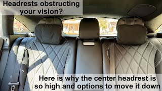 MercedesBenz EQS Tip 24  Moving the center headrest from your field of view [upl. by Norma]