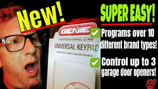 🆕 How To Program a NEW Wireless Genie Universal Keypad  Garage Door [upl. by Gaskin]