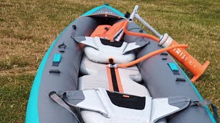 Kayaking Cookham to Gibraltar Island Itiwit X100 dropstitch kayak Row time 3 hours [upl. by Rebak]