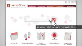 Tutoriel Archives départementales  Le moteur de recherche [upl. by Eillime]