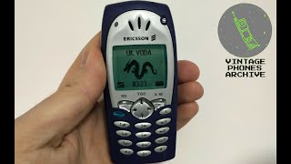 Vintage Ericsson T65 mobile phone menu browse ringtones wallpapers games [upl. by Risa]